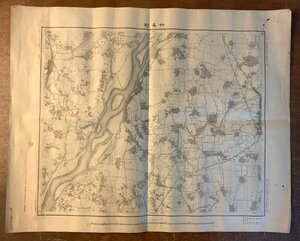 RR－2445 ■送料無料■ 岐阜県 羽島郡 竹鼻町 木曽川 地図 古地図 地理 古書 古文書 案内 印刷物 明治26年 縦46cm 横58cm/くKAら