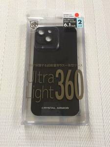 未使用★送料無料★クリスタルアーマー★iPhone13★6.1inch★ガラス一体型ケース★ブラック★