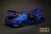 ★1/43 Nismo R34 Z-Tune Metallic Blue Luxury package ver. PGM-430101-2_画像3