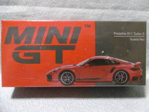 未開封新品 MINI GT 423 Porsche 911 Turbo S Guards Red