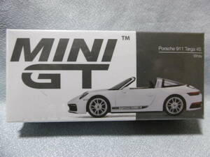 未開封新品 MINI GT 332 Porsche 911 Targa 4S White 左ハンドル 