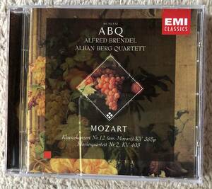 CD-Apr / ＥMI Ｃlassics / Ａ.Ｂrendel (p), Arban Berg Quartett / MOZART_Klavierkonzart Nr.12 KV385p, Klavierquartett Nr.2 KV493