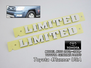 サーフN21#/TOYOTA/トヨタ4RUNNER純正USエンブレムセット-サイド2点LIMITEDレター左右/USDM北米仕様N210N215USAハイラックス4ランナーLTD