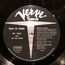 【盤質良好・美品】Mel Torm with The Meltones - Back In Town US盤LP　シュリンク付き Verve Records MG V-2120_画像6