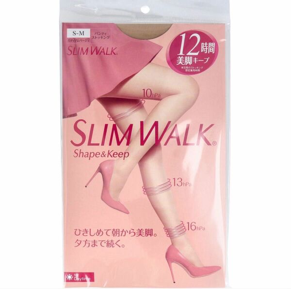 【6足】スリムウォーク シェイプアンドキープ パンティストッキング ミディアムベージュ S〜M