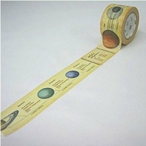 3587　マスキングテープ　ｍｔ　カモ井　マステ　ｅｘ　図鑑・太陽系　30ｍｍ