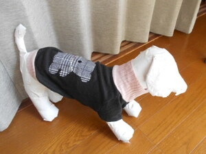 小型犬　Louisdog ルイスドッグ 　レオパードテディベア　トップス　ブラック/ピンク　L　身丈27ｃｍ　胸囲44ｃｍ