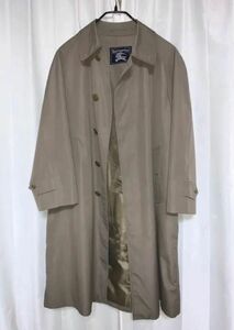 美品 Burberry バーバリー ステンカラーコート カーキ ロングコート