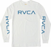 RVCA Big RVCA Long Sleeve T-Shirt White/Blue XL Tシャツ_画像1