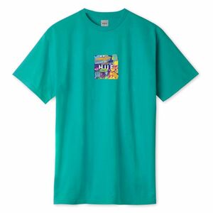 HUF Comic Box Logo T-Shirt Quetzal Green S Tシャツ