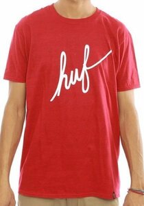 HUF Demi Script T-Shirt Wine Heather S Tシャツ