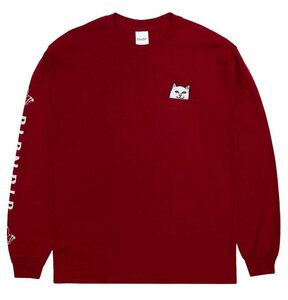 Ripndip Lord Nermal L/S T-Shirt Red M Tシャツ