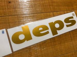 即決 DEPS 純正品 ステッカー L 30cm #ゴールド\GOLD DEPS// シール 転写 琵琶湖 キムケン