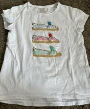 ★Zara Girls★ザラ　スニーカー　ラメ　プリント　半袖Tシャツ　カットソー　9-10　140_画像1