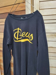 DEUS EX MACHINA × nano universe コラボ ロング Tシャツ カットソー size S長袖 デウス ロンt 黒 ブラック