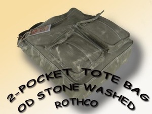  with translation OD STONE WASHED 2-POCKET TOTEBAG 2 pocket tote bag new goods ROTHCO Rothco 