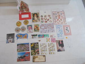 Art hand Auction 3D Christmas card, Angel sticker for decoupage, Yayoi Kusama/Maiko postcard, A set of flower photo postcards, etc., printed matter, postcard, Postcard, others