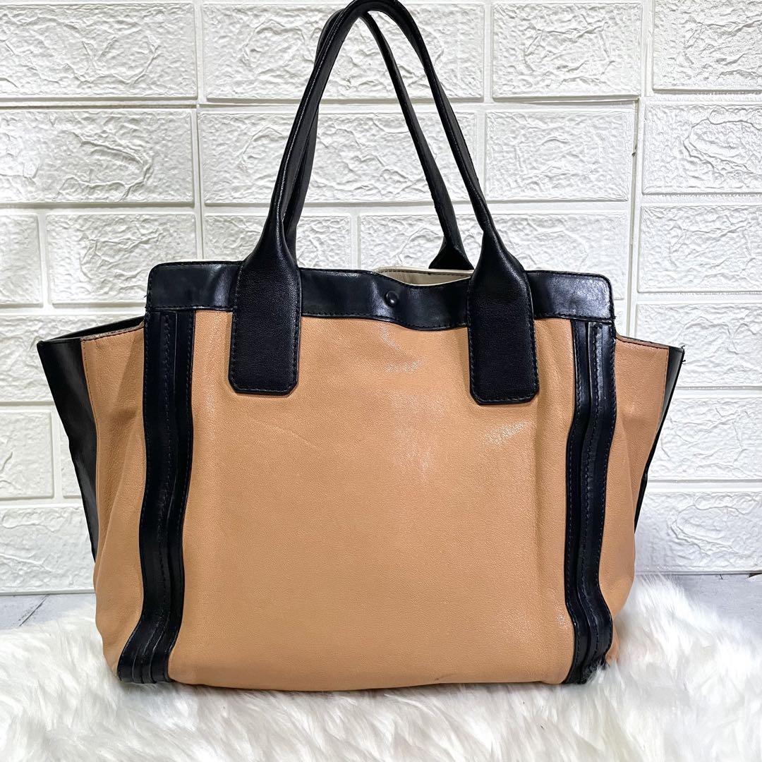 極美品 クロエ Chloe アリソン ハンドバッグ ハラコ ダルメシアン柄