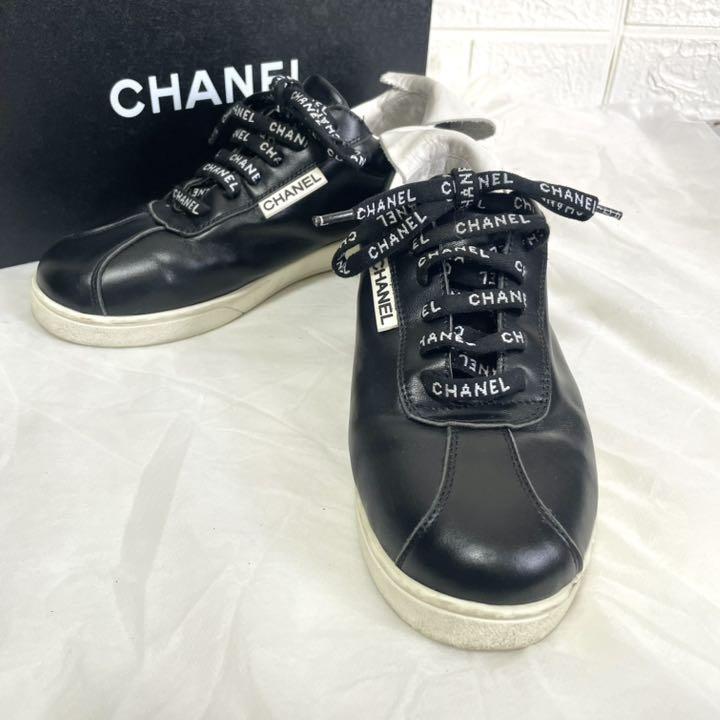 シャネル ココマーク スニーカー 36 約22 5~23 CHANEL 白|PayPayフリマ