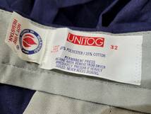 新品デッド ～90s USA製 UNITOG ワークパンツ 2タック W32 navy 90年代 アメリカ製 チノパンツ ネイビー 紺 アメリカ古着 ビンテージ_画像10