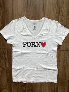 WAKO MARIA ワコマリア　VネックTシャツ　〝PORN〟　Mサイズ