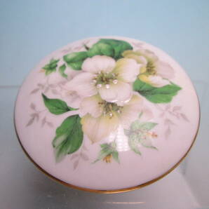 ☆Limoges リモージュ Rehaussi Main 花文の蓋物 小物入れの画像4