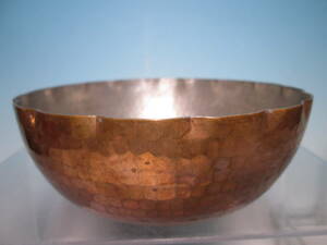 ☆お料理屋さんの器 銅製 輪花形小鉢 14cm 266g B サラダボール