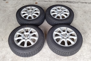 山口)DUFACT 14インチ 5.5J+42 4H/100 ダンロップ WINTERMAXX 21年製 165/70R14 中古 4本セット ▲C230422N01 KD22C