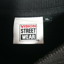 XL Vision street wear バックロゴ スウェット トレーナー ブラック パイル YSW0071_画像3