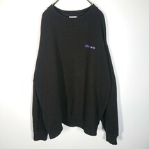 XL Vision street wear バックロゴ スウェット トレーナー ブラック パイル YSW0071_画像1