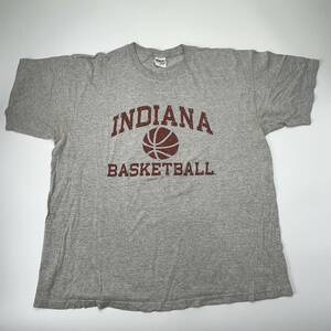 XL ビッグサイズ GILDAN Tシャツ ライトグレー INDIANA BASKETBALL リユース ultramto