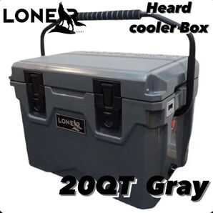 保冷力抜群!【LONER】ハードクーラー20QT グレー アイスランドクーラー yeti オルカ スノーピーク キャンプ