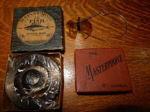 * today Medama special project *MAINSPRING THE FISH BRAND springs Colombia B* gramophone accessory THE MASTERPHONE No1 UNIVERSAL**