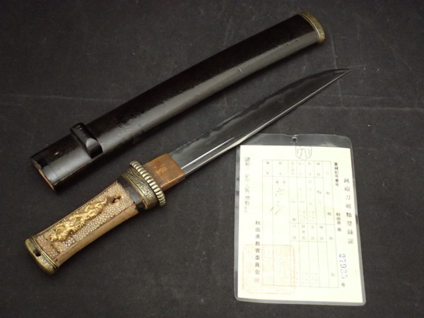 限定品 日本刀 武具 橘右京-復讐の刃 日本刀 武具 短刀拵え 紅木に銀