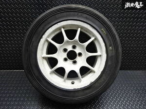 ●ENKEI SPORT エンケイ ES-TARMAC？ 15インチ 6.5J +45 PCD 100 5H ハブ径 約73ｍｍ ホワイト系 BRZ 86 ウィッシュ セリカ 即納 棚K-4