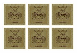  prompt decision * new goods * free shipping ARIA AGS-100BJ×6(10-23/5 string banjo string / mail service 