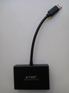 【V.TOP USB3.0-HDMIディスプレイアダプタ】 VGA/DVI/HDMI変換アダプタ デュアル ディスプレイ変換アダプタ USB 3.0 HD