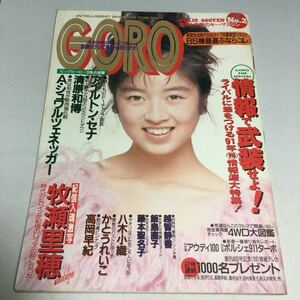 ゴロー/GORO/1990年1月10日号NO2/かとうれいこ/高岡早紀ピンナップ付/飯島直子/八木小織/藤本聖名子/越智静香/アイルトンセナ/他