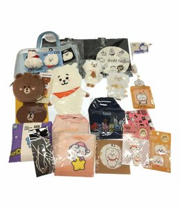 グッズ まとめ売りセット BTS BT21 ぬいぐるみ コースター バッグほか LINE [0104]