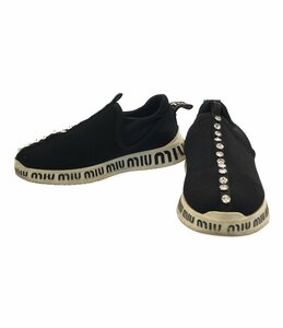 ミュウミュウ スリッポンスニーカー ビジュー 901 レディース 35 S MiuMiu [1102]