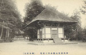 大阪 河内長野 檜尾山 観心寺 三重塔初層★楠木正成★大正昭和初期★戦前古絵葉書★n2297