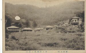 栃木 塩原 袖ヶ澤温泉全景 旅館★大正昭和初期★戦前古絵葉書★n1408