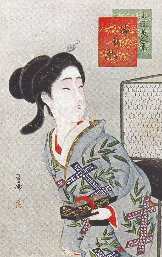 الرسم الياباني Ukiyo-e ★فن الرسم التوضيحي ★تايشو وفترة شوا المبكرة ★البطاقات البريدية القديمة قبل الحرب ★n1865, العتيقة, مجموعة, بضائع متنوعة, بطاقة بريدية