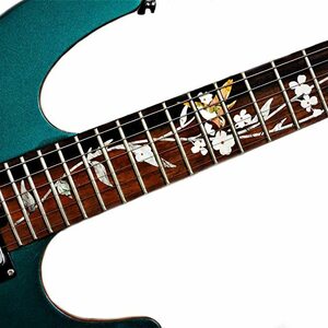 ツリーオブバード☆ ギター インレイ ステッカー ベース ウクレレ ボディ 装飾 フレット 簡単 おしゃれ かっこいい 楽器 カスタマイズ