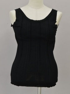  noble NOBLE [ADAWAS] PLEATED STITCH tank top F size black lady's j_p ad2023 F-S4331