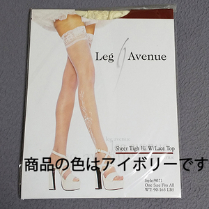 re- Stop sia- stockings ribbon pattern ( ivory ) size : free (M-L) LegAvenue 9021 new goods * unused 