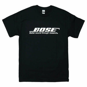 [Sサイズ]Bose（ボーズ） スピーカーブランドロゴ クラブ／DJ Tシャツ ブラック ブラック