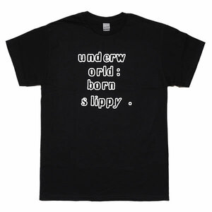 [Mサイズ]Underworld（アンダーワールド） Born Slippy 90sヴィンテージ復刻 ロゴTシャツ ブラック