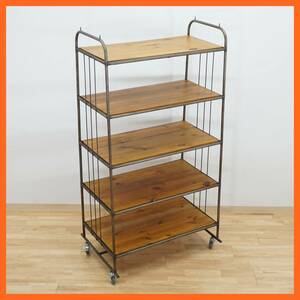  front da:[ Journal Standard furniture ]jento Cart 5 step shelves rack shelf with casters .GENT CART storage furniture interior 