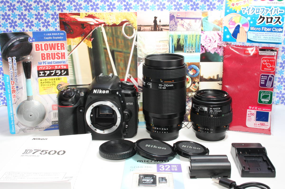 極美品 Nikon D7500 ダブルレンズセット Wi-Fi内蔵 超高画質｜PayPayフリマ
